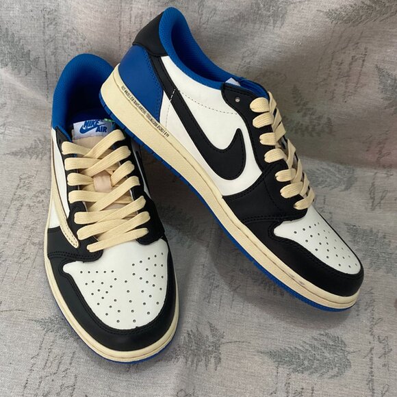 Boys Fragment Design x Travis Scott x Air Jordan 1 Retro Low - Picture 8 of 8